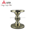 China Candle Holder Glass With Plating Gold Custom home decoration Factory